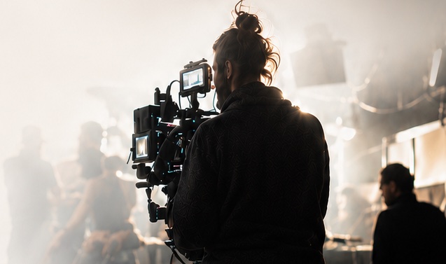 Cinematographer on a film set